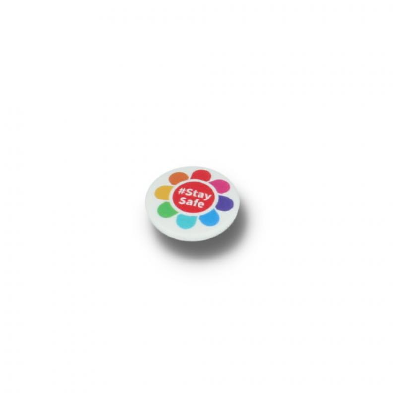 Image of STAY SAFE BUTTON BADGE - 25MM CIRCLE